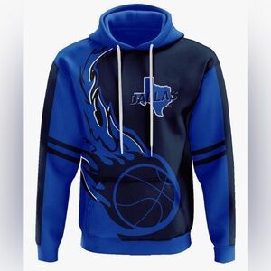 Blue Dallas Basketball Hoodie